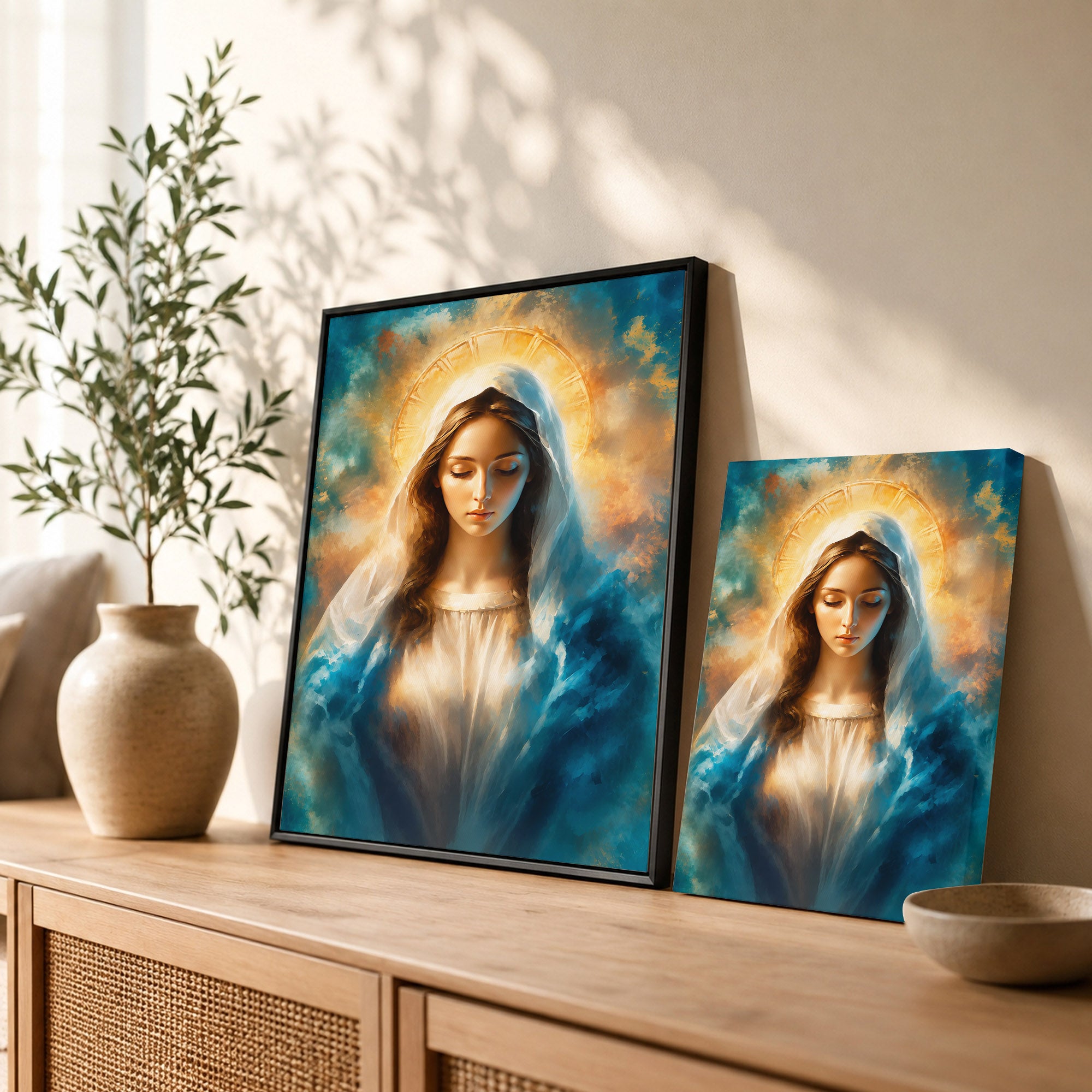 Heavenly Grace of the Blessed Virgin Mary Poster/Canvas