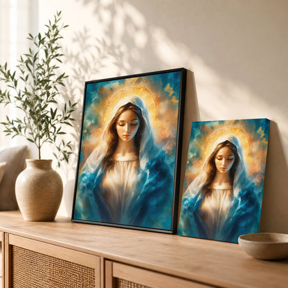 Heavenly Grace of the Blessed Virgin Mary Poster/Canvas