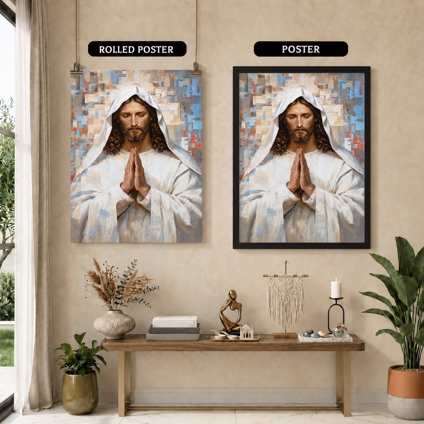 Prayer of Faith Jesus Poster/Canvas