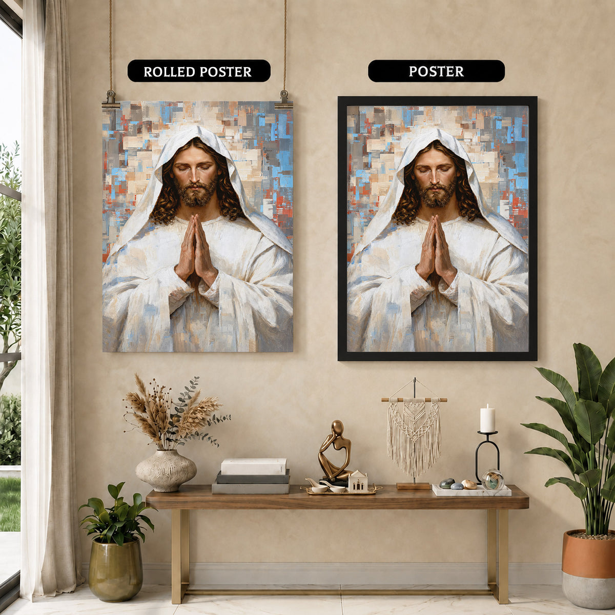 Prayer of Faith Jesus Poster/Canvas