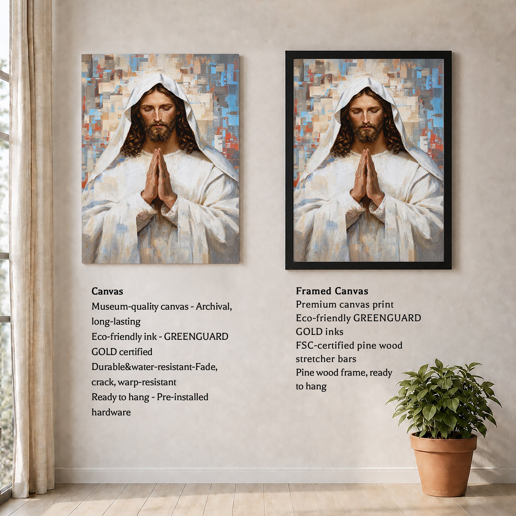Prayer of Faith Jesus Poster/Canvas