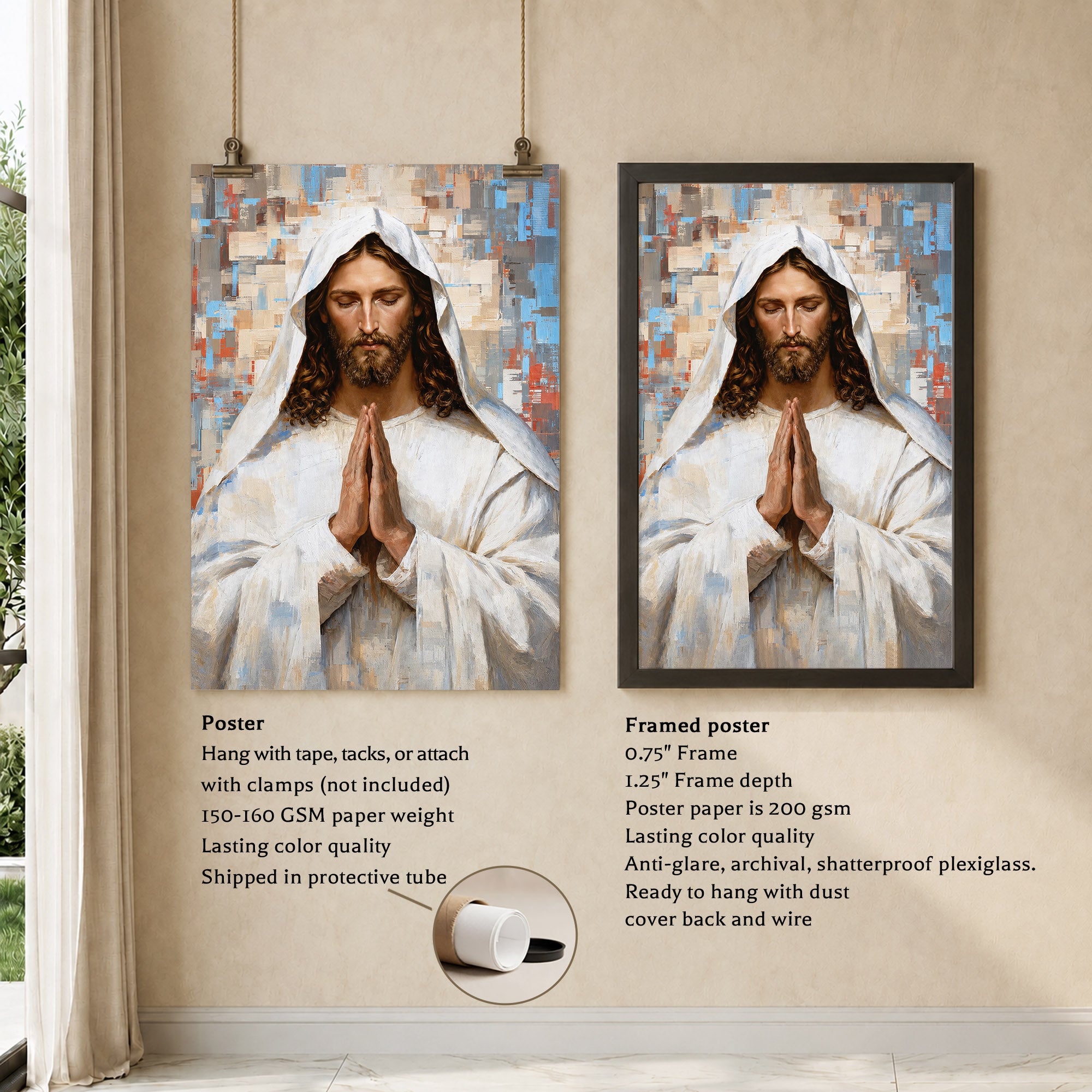 Prayer of Faith Jesus Poster/Canvas