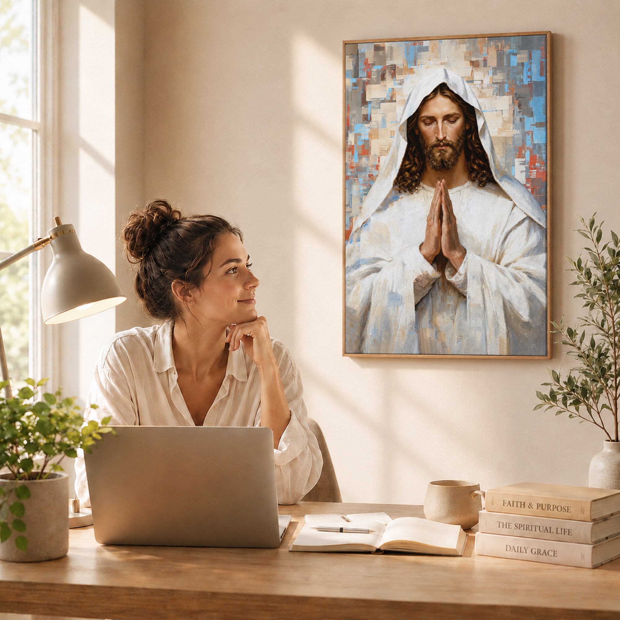 Prayer of Faith Jesus Poster/Canvas