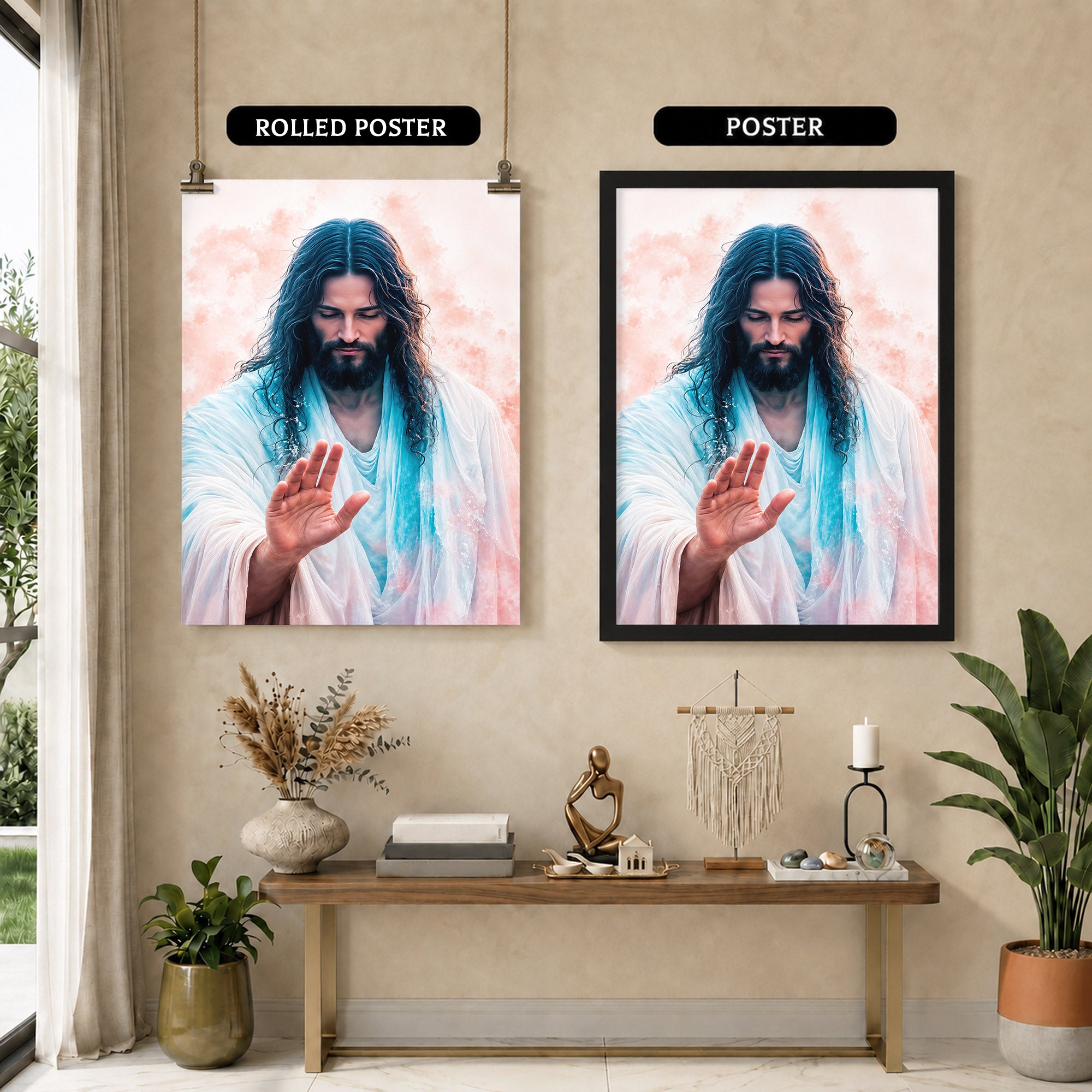 The Healing Hand of Christ Poster/Canvas