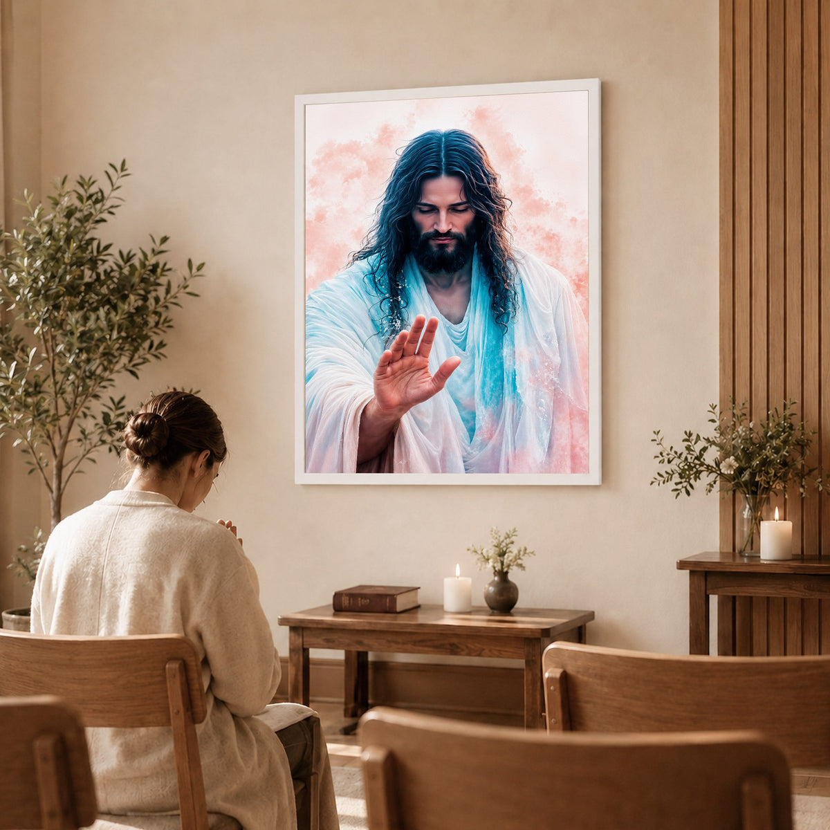 The Healing Hand of Christ Poster/Canvas