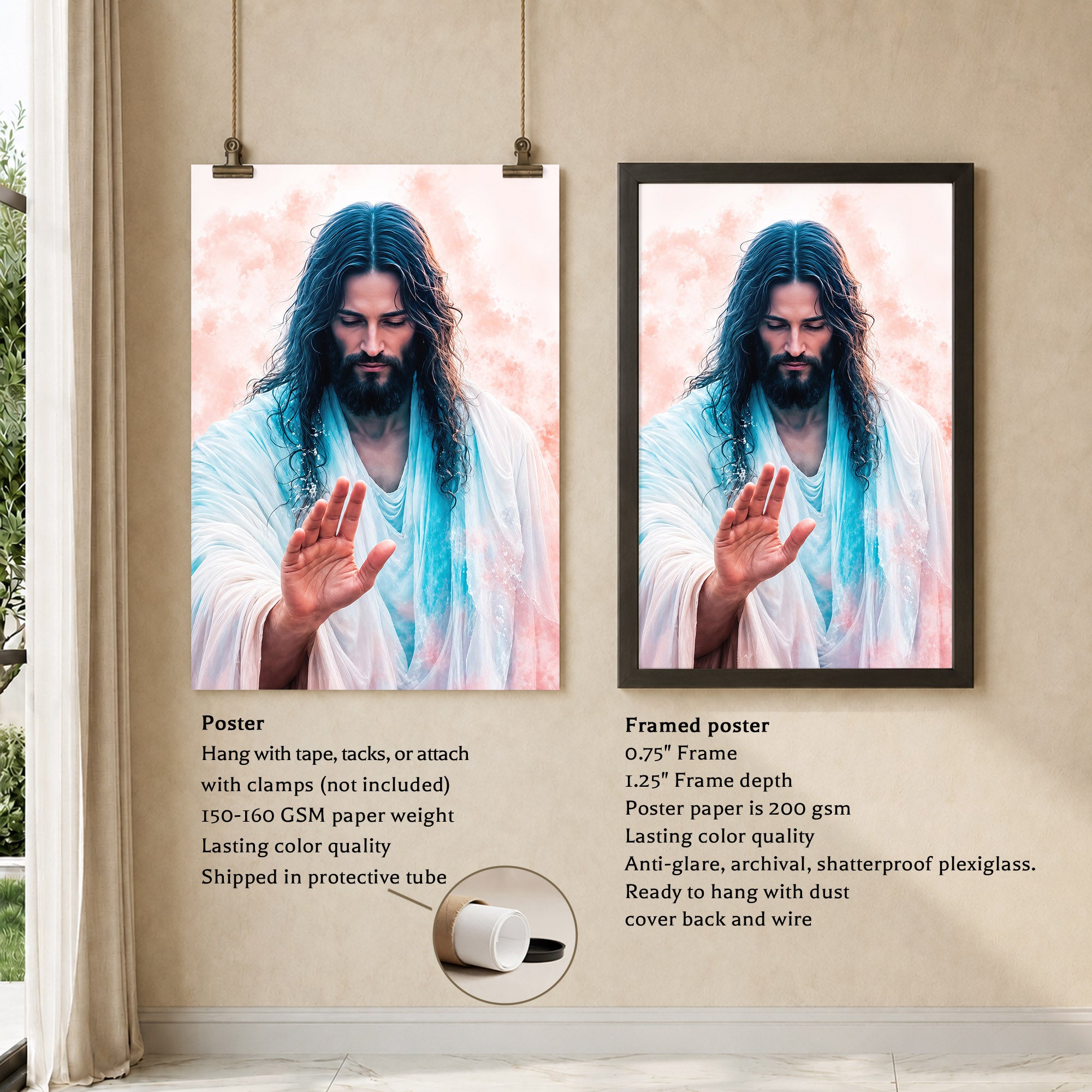 The Healing Hand of Christ Poster/Canvas