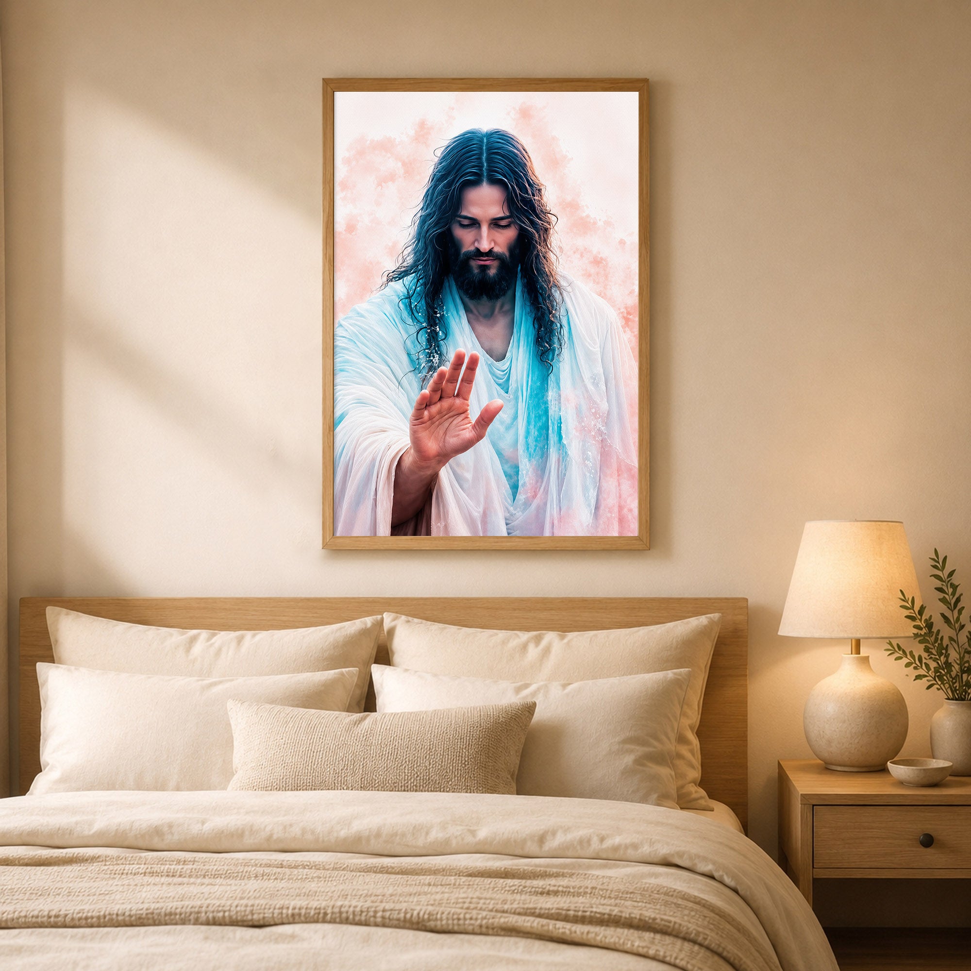 The Healing Hand of Christ Poster/Canvas