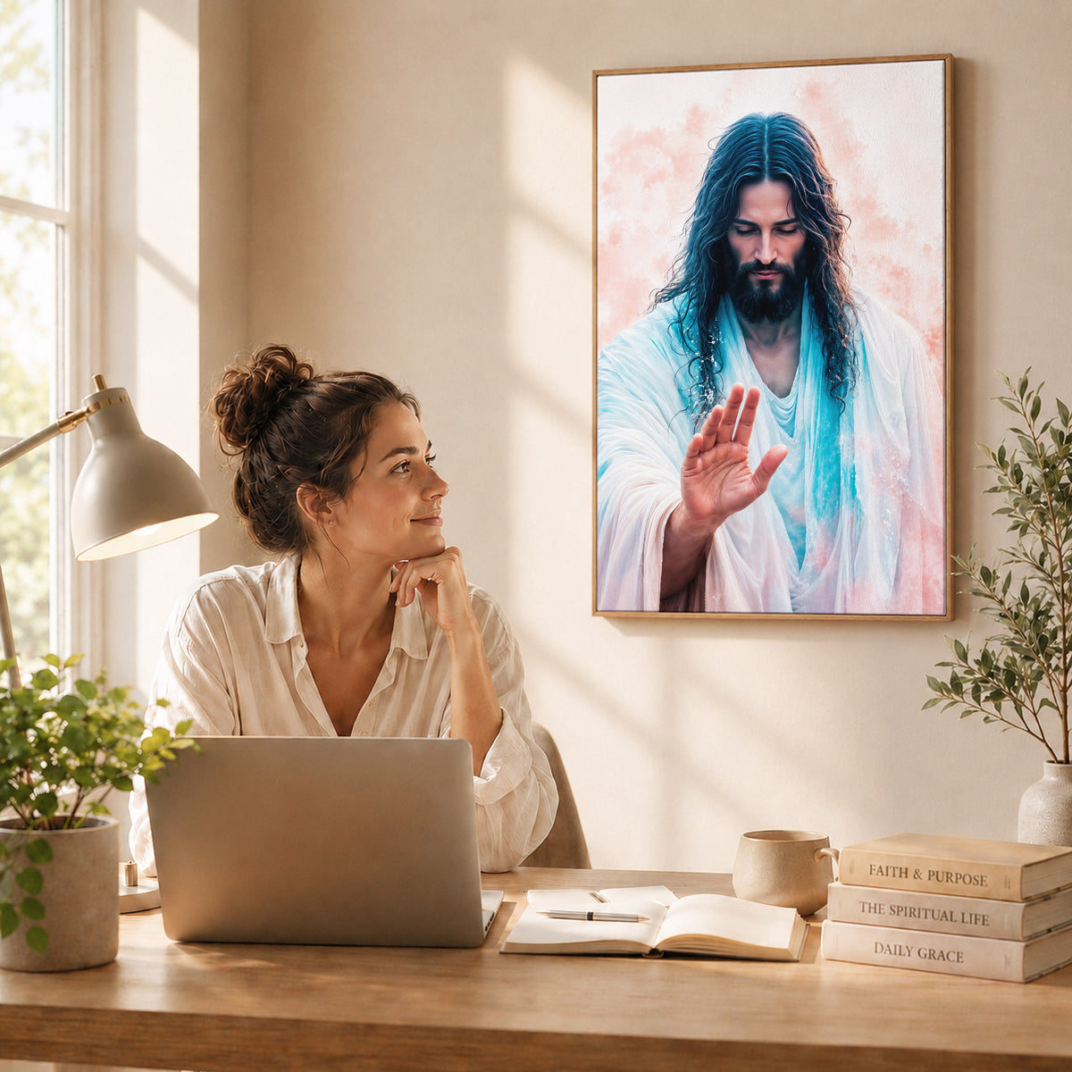 The Healing Hand of Christ Poster/Canvas