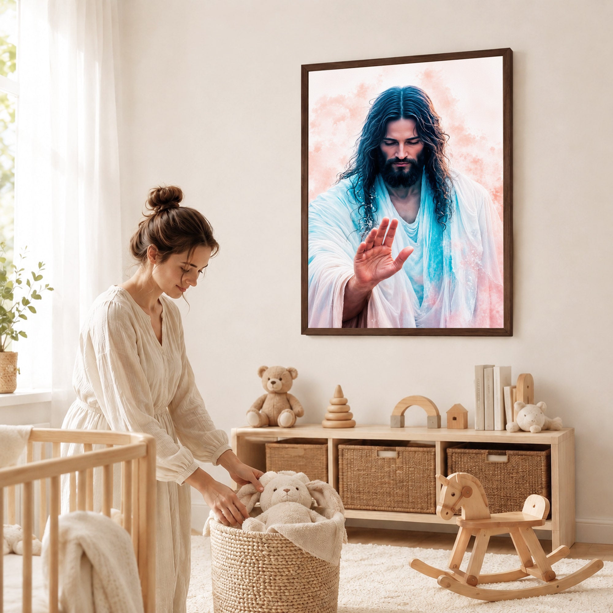 The Healing Hand of Christ Poster/Canvas
