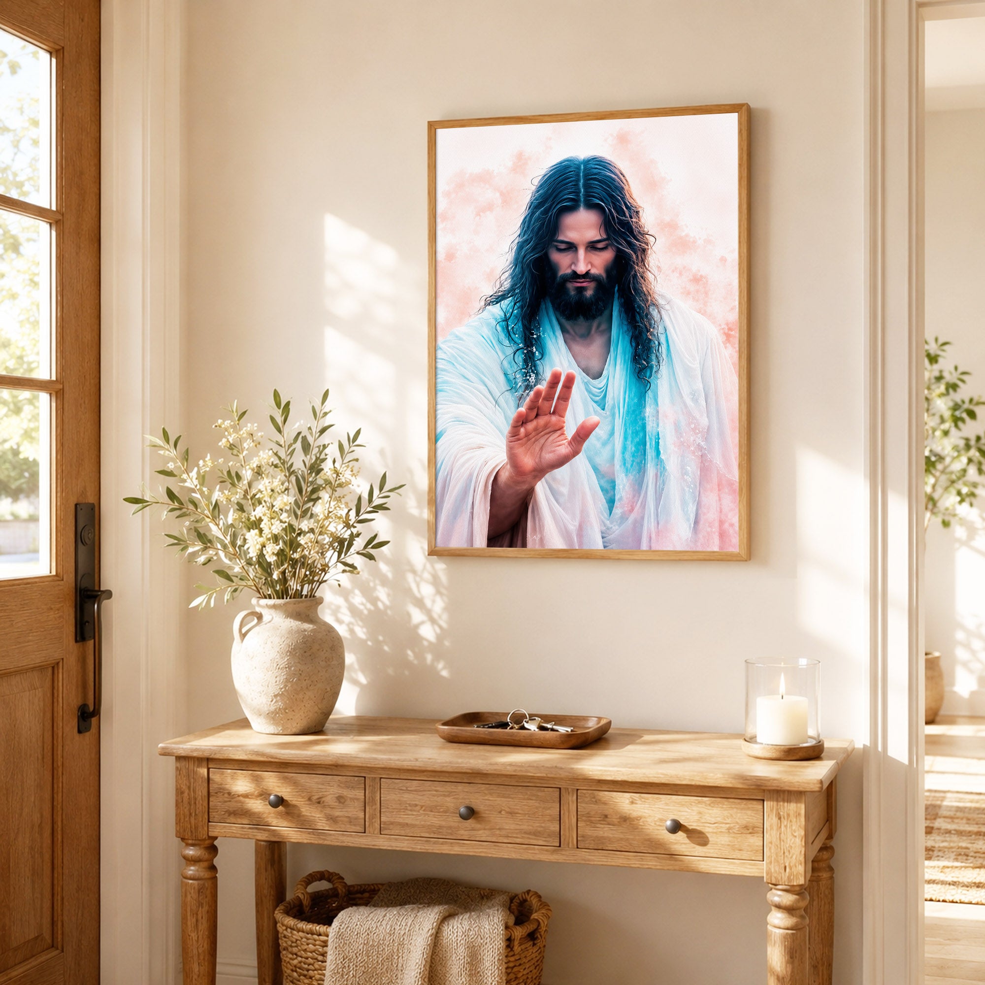 The Healing Hand of Christ Poster/Canvas
