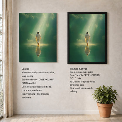 Walking on Water in Divine Light Poster/Canvas