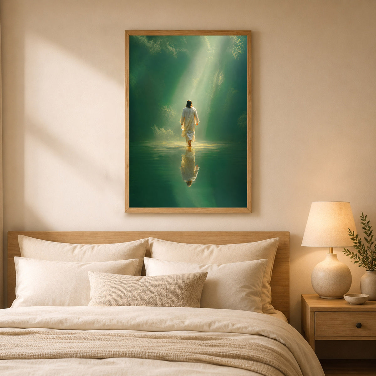 Walking on Water in Divine Light Poster/Canvas