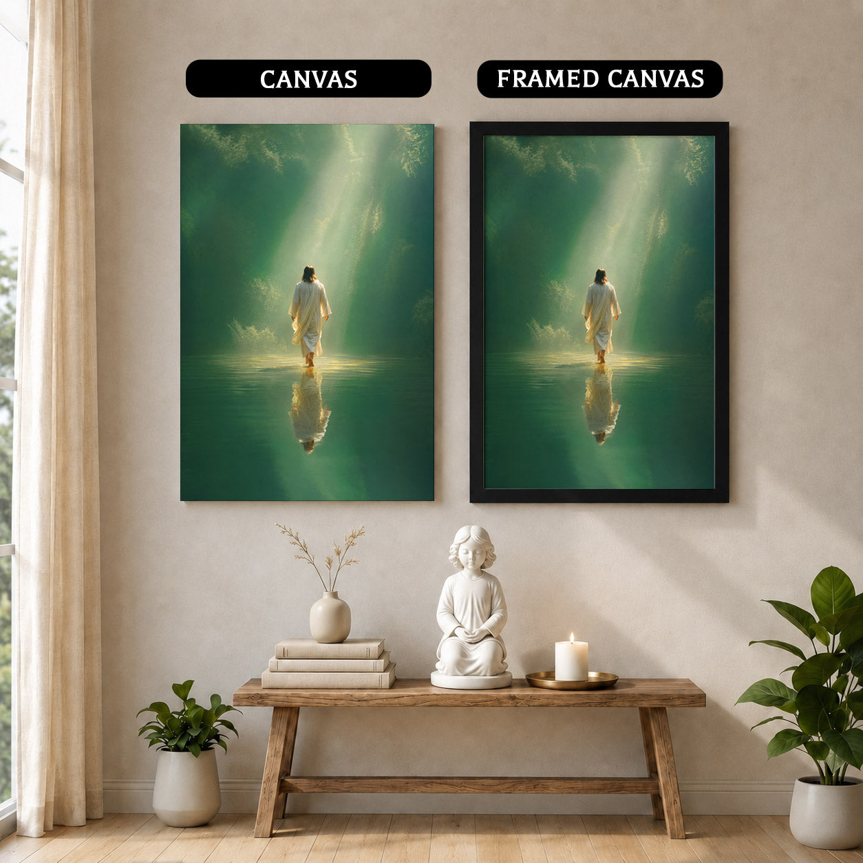 Walking on Water in Divine Light Poster/Canvas