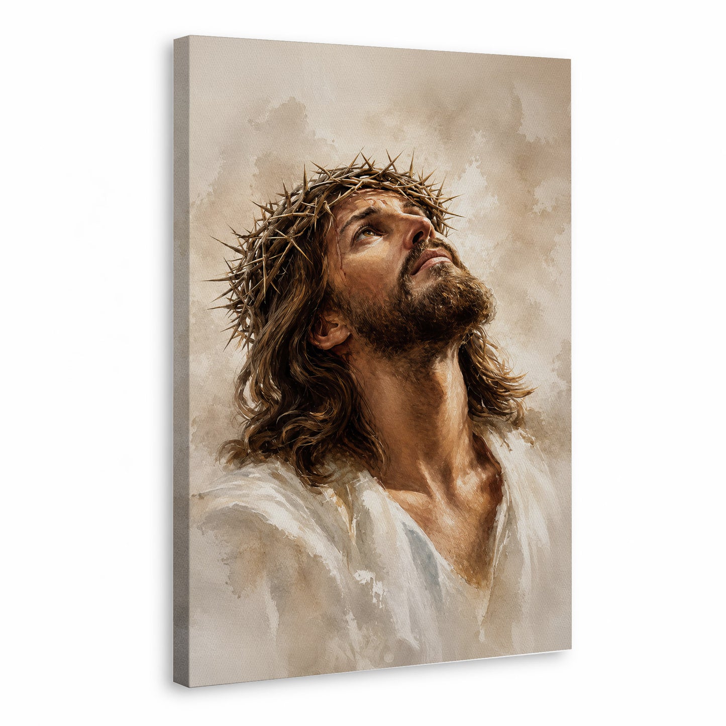 Jesus Crown of Thorns Prayer Poster/Canvas