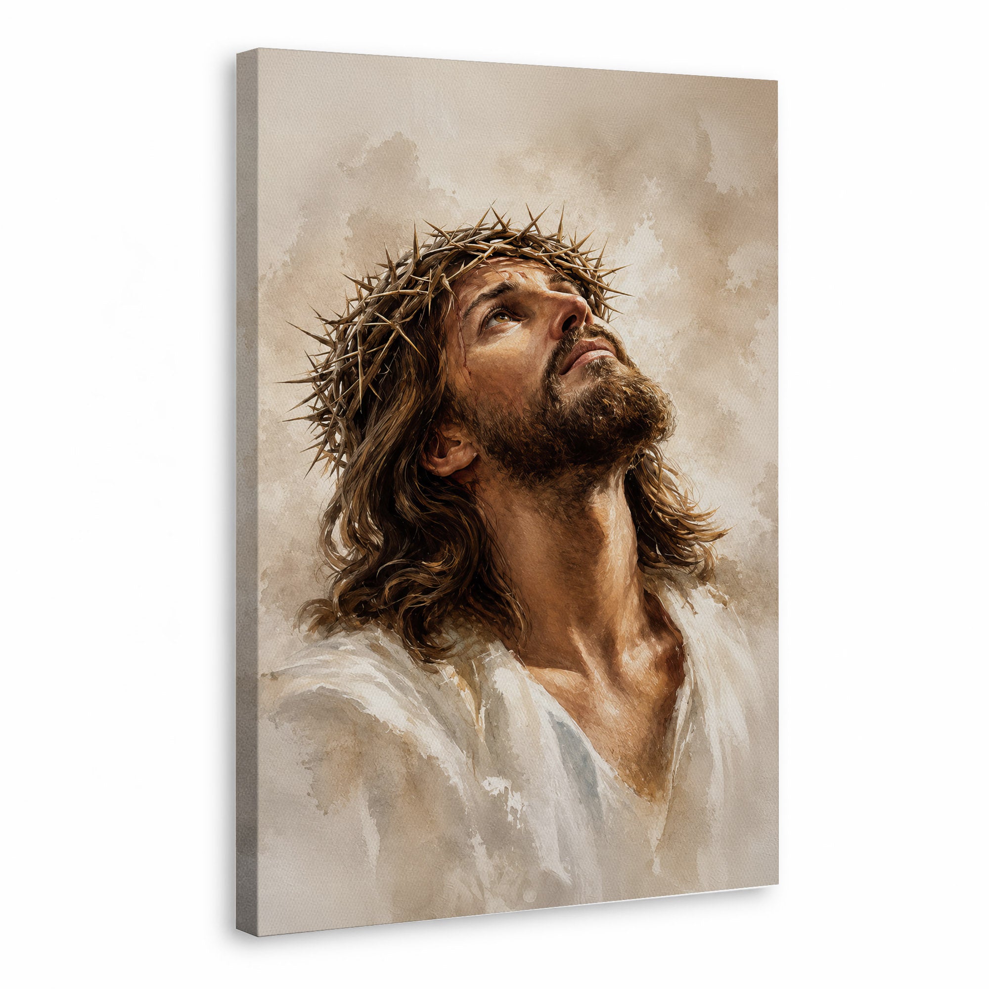 Jesus Crown of Thorns Prayer Poster/Canvas