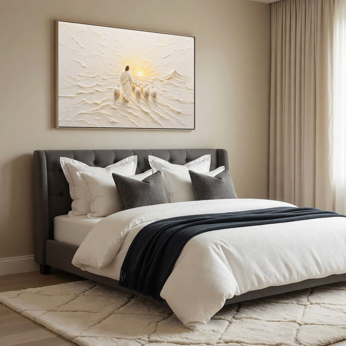 The Good Shepherd Sunrise Christian Wall Art Poster/Canvas