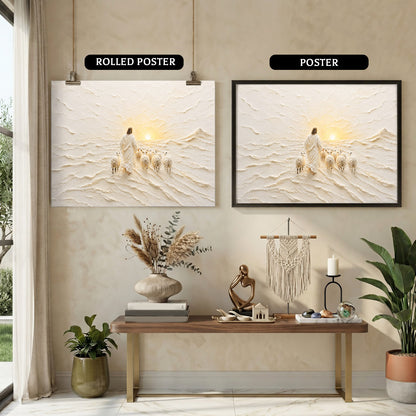 The Good Shepherd Sunrise Christian Wall Art Poster/Canvas