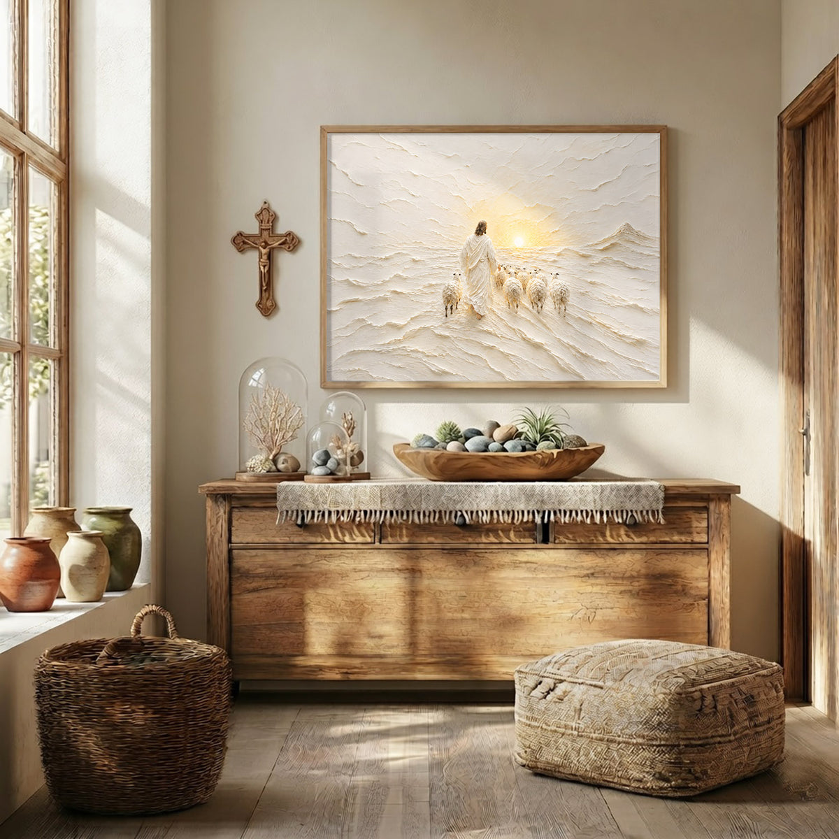 The Good Shepherd Sunrise Christian Wall Art Poster/Canvas