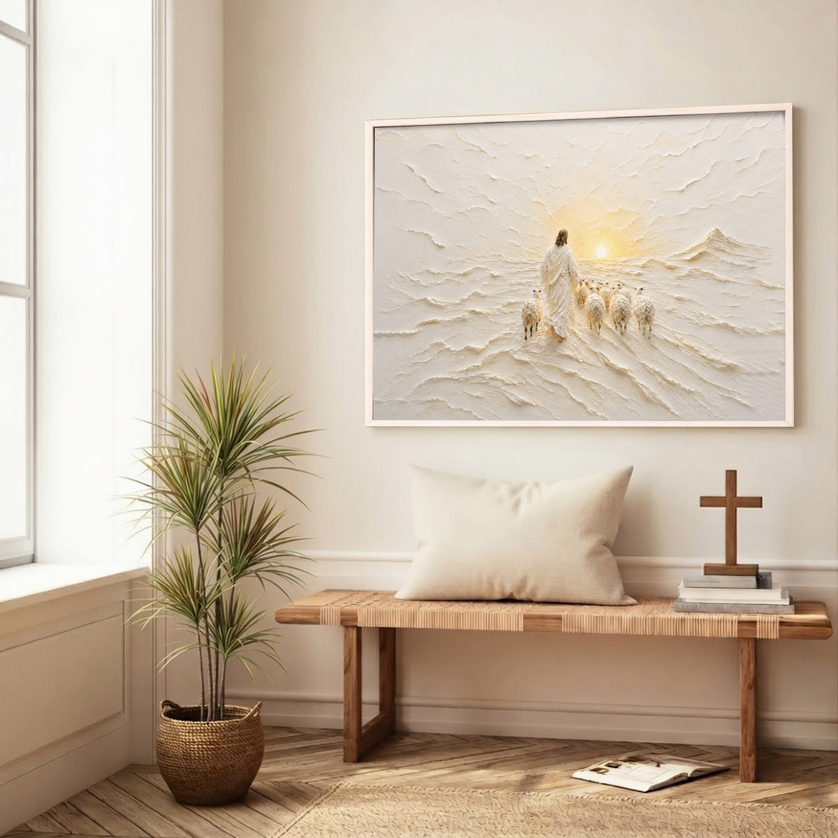 The Good Shepherd Sunrise Christian Wall Art Poster/Canvas
