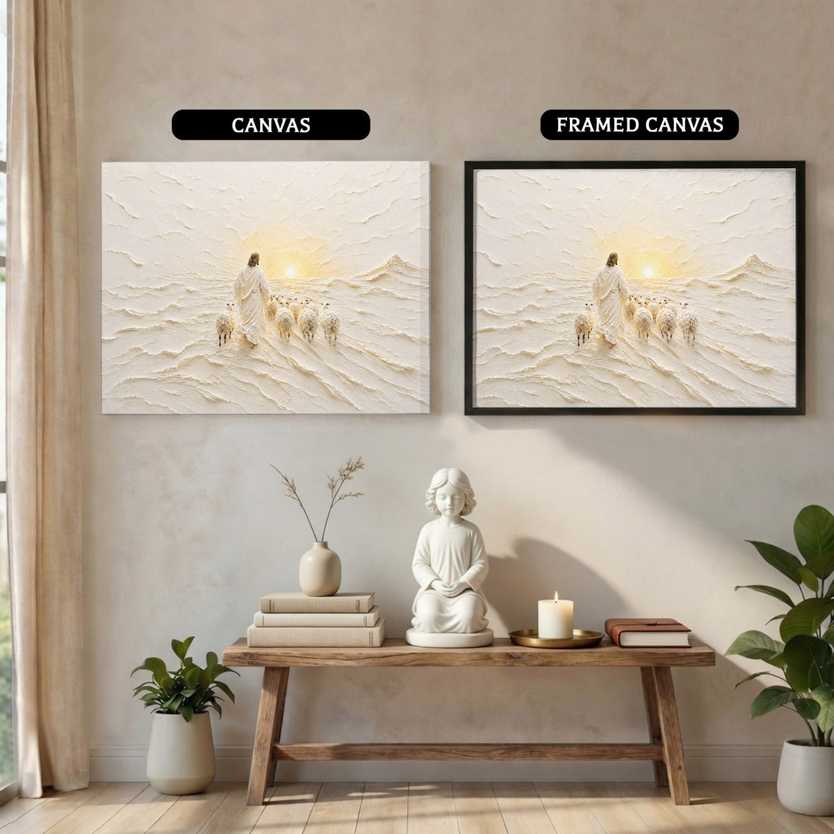 The Good Shepherd Sunrise Christian Wall Art Poster/Canvas