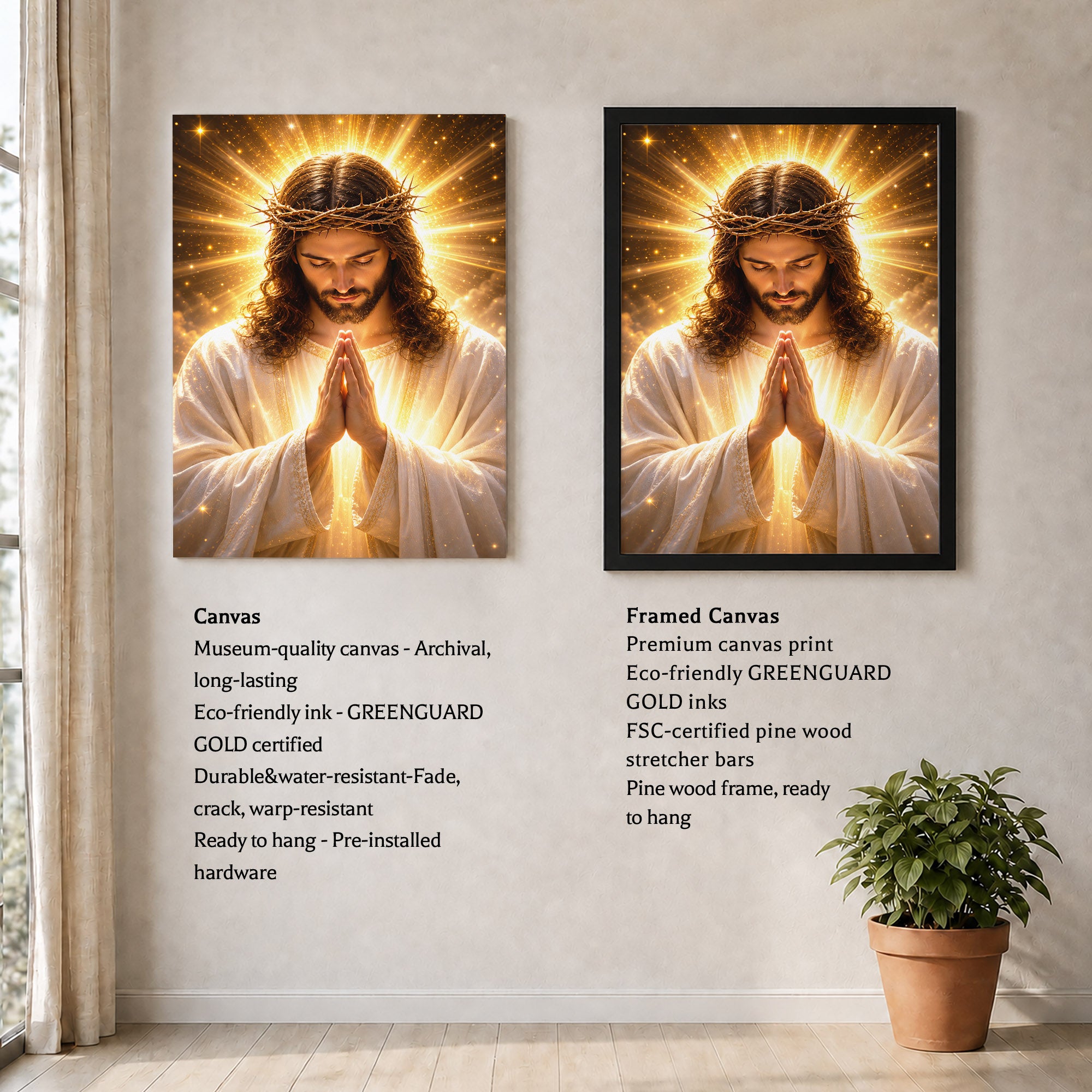 The Divine Light of Christ Wall Art Poster/Canvas