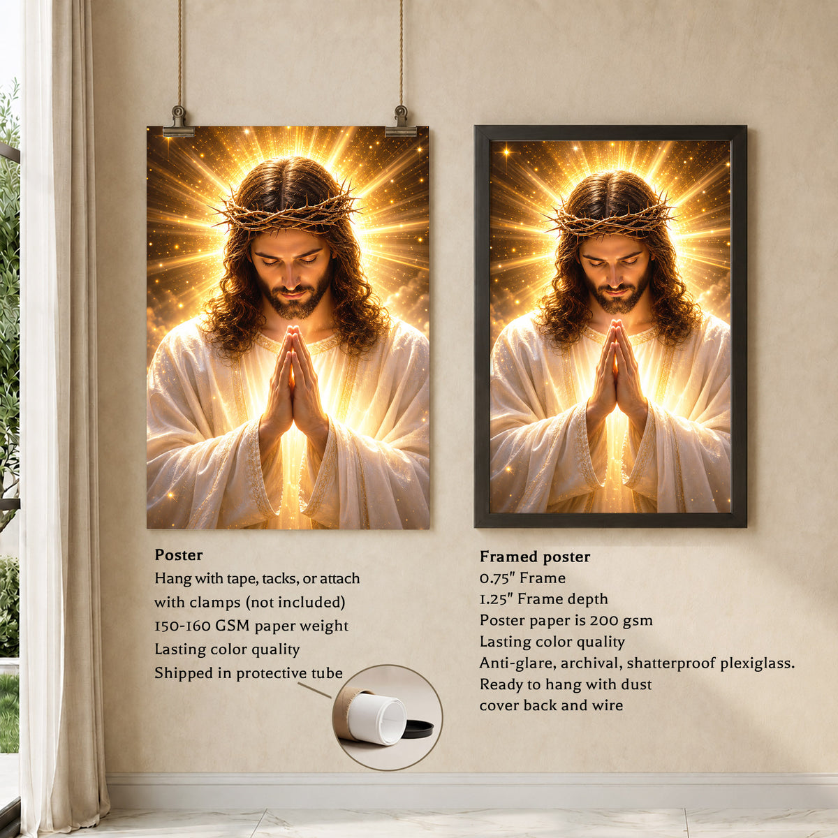 The Divine Light of Christ Wall Art Poster/Canvas