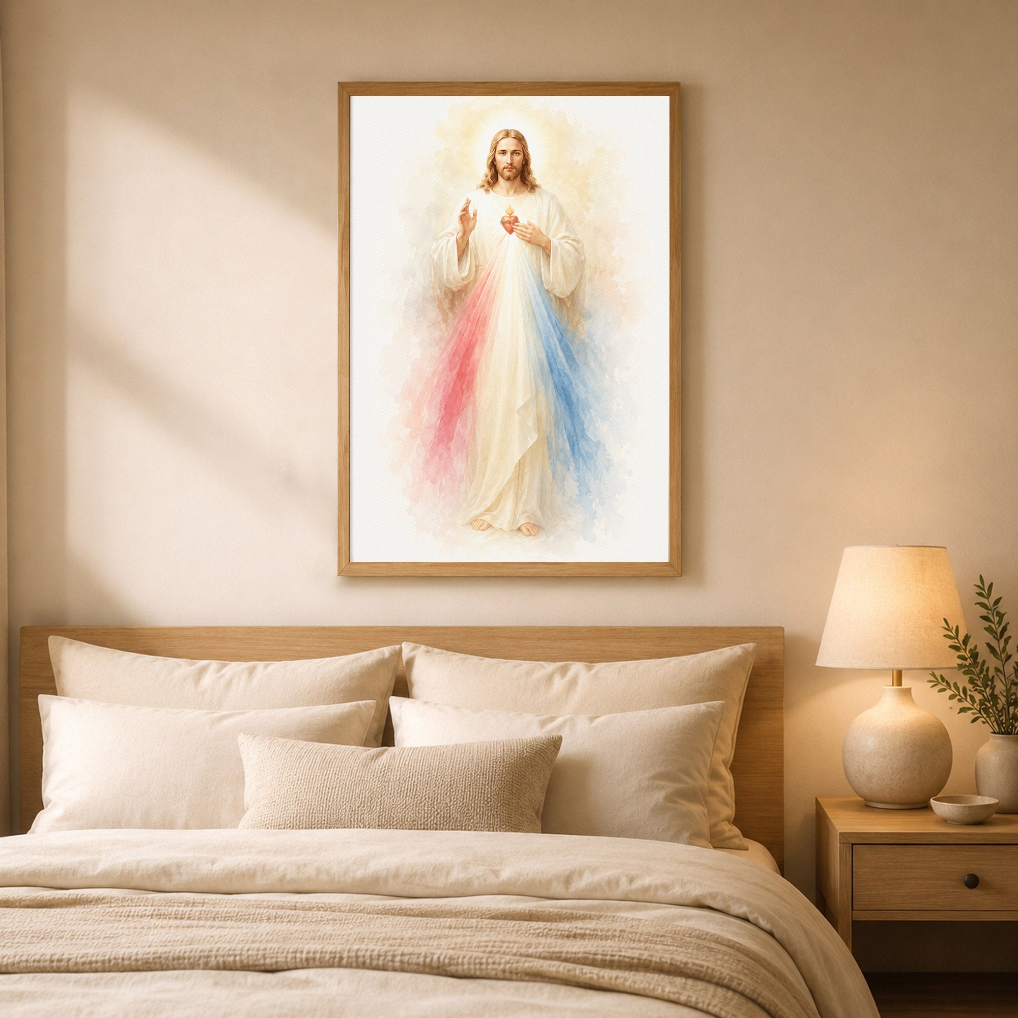 Divine Mercy Jesus Catholic Wall Art Poster/Canvas