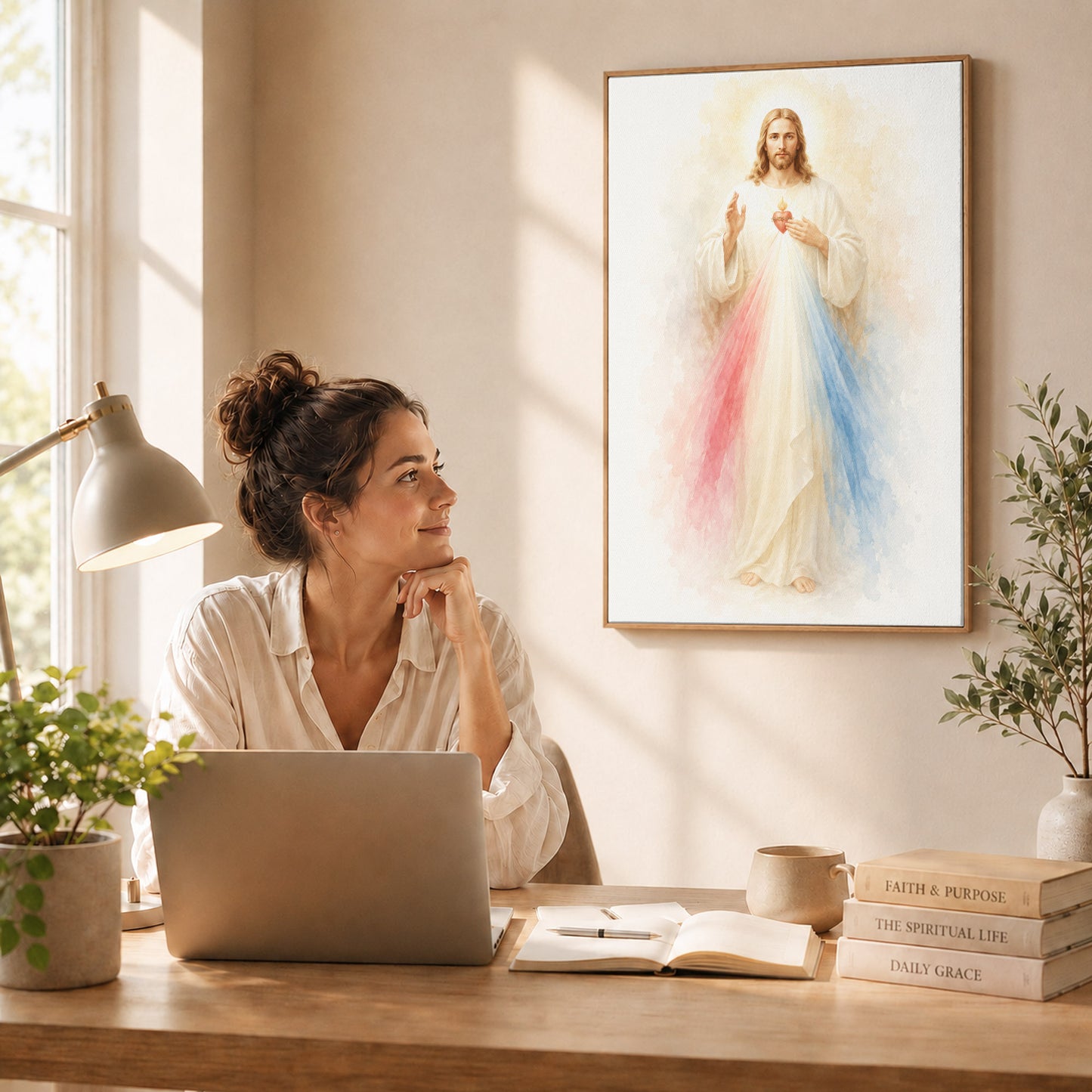 Divine Mercy Jesus Catholic Wall Art Poster/Canvas