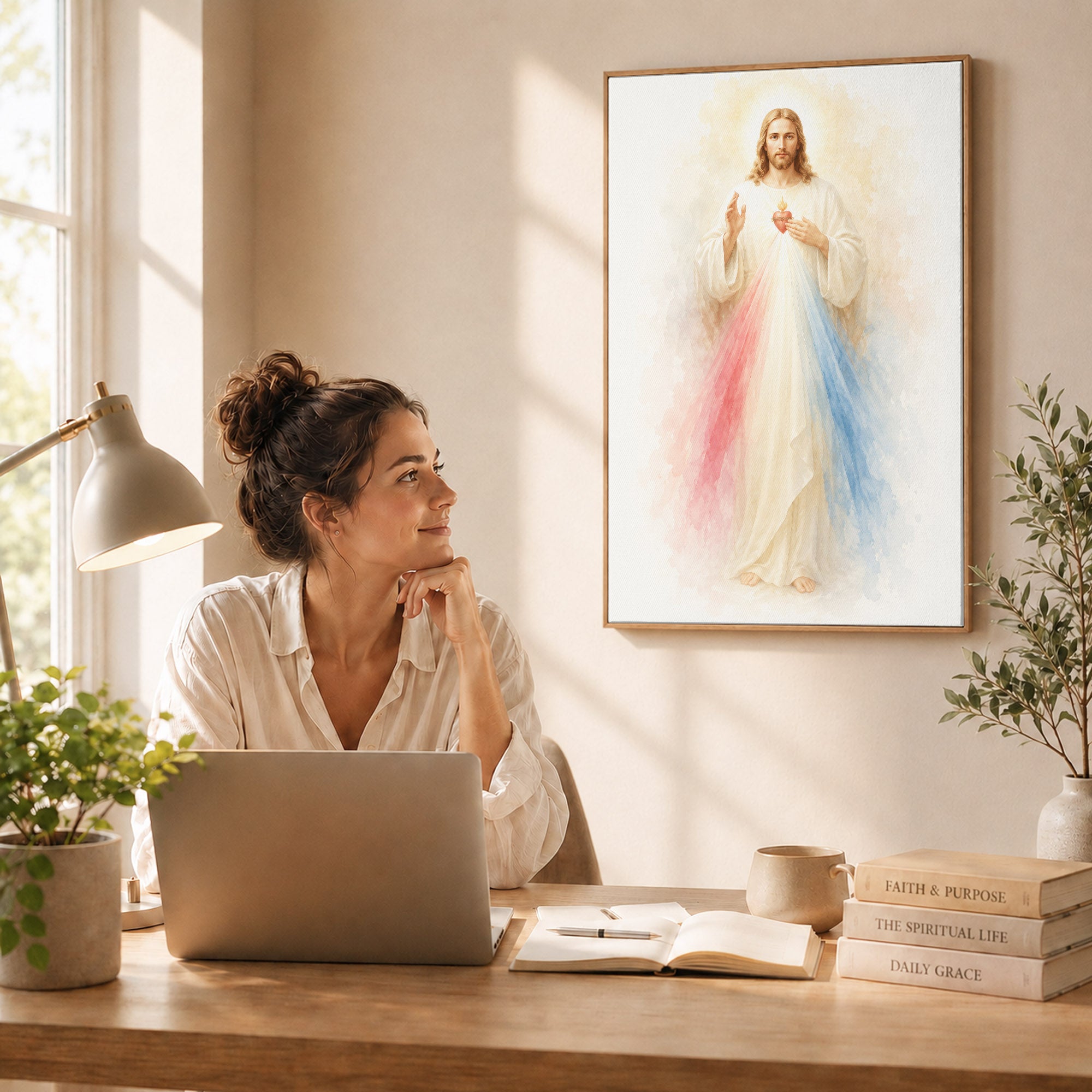 Divine Mercy Jesus Catholic Wall Art Poster/Canvas