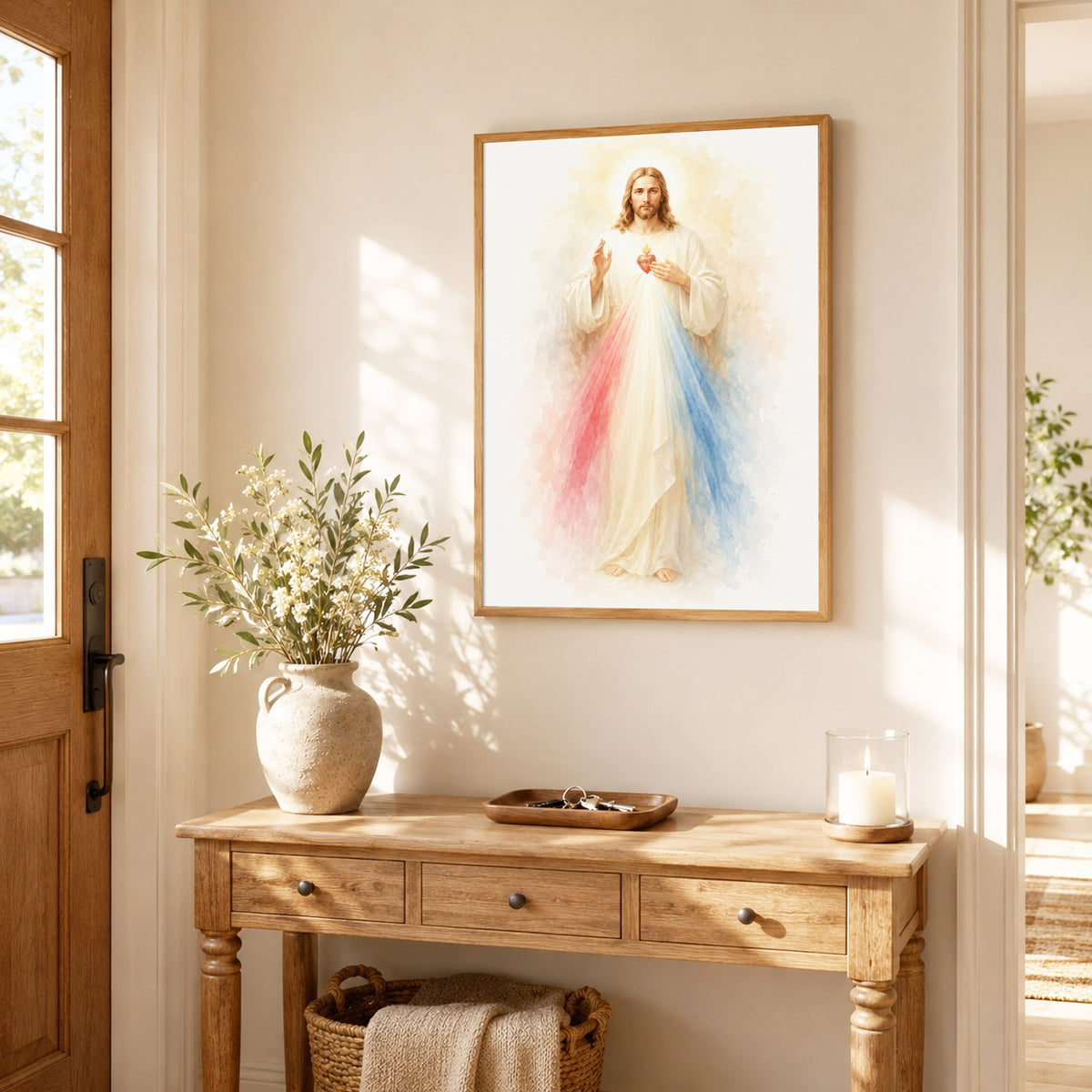 Divine Mercy Jesus Catholic Wall Art Poster/Canvas
