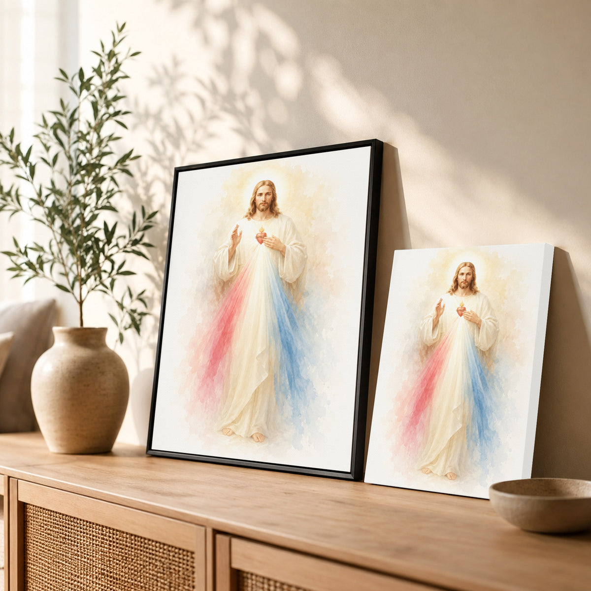 Divine Mercy Jesus Catholic Wall Art Poster/Canvas