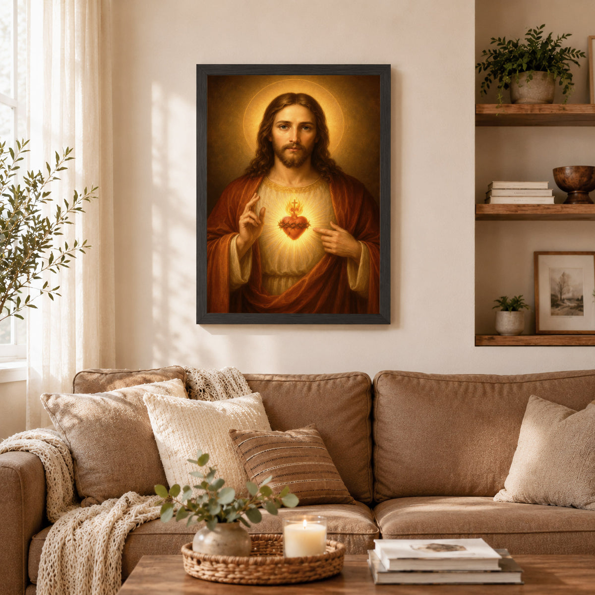 Sacred Heart of Jesus Catholic Wall Art Poster/Canvas