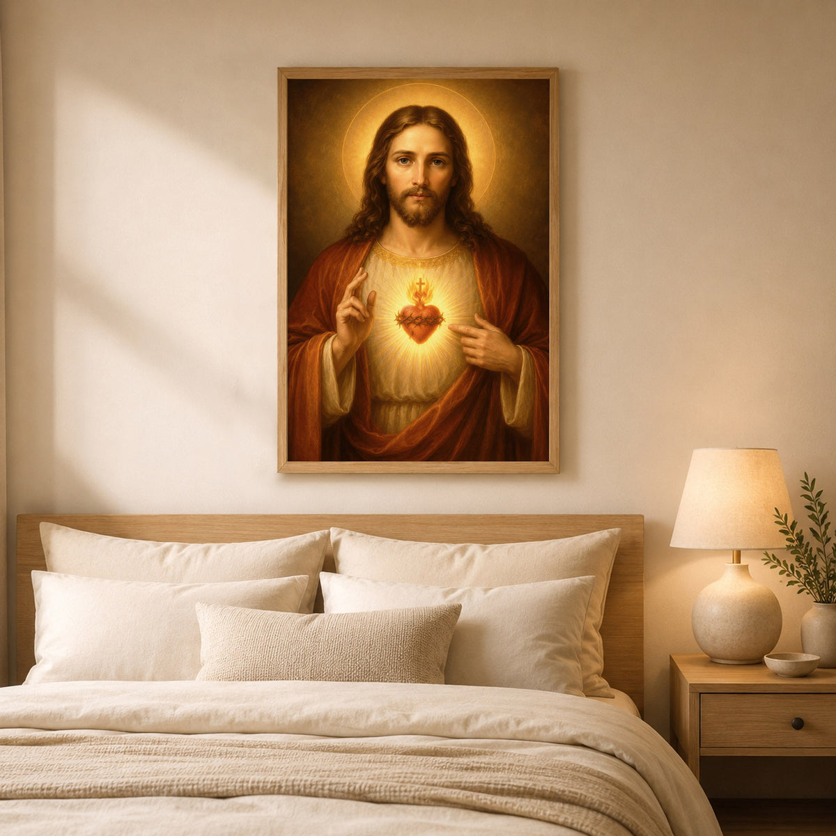 Sacred Heart of Jesus Catholic Wall Art Poster/Canvas