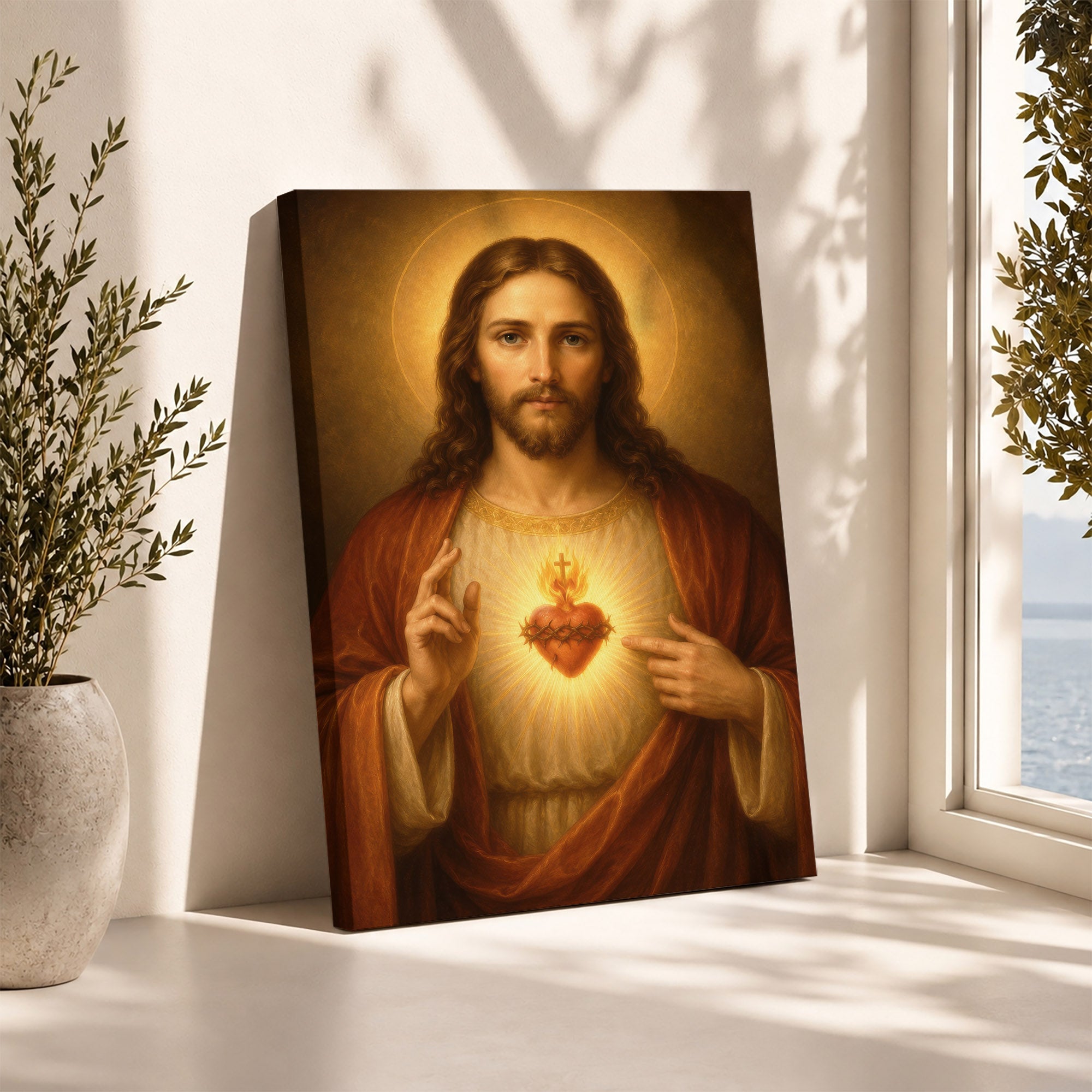 Sacred Heart of Jesus Catholic Wall Art Poster/Canvas