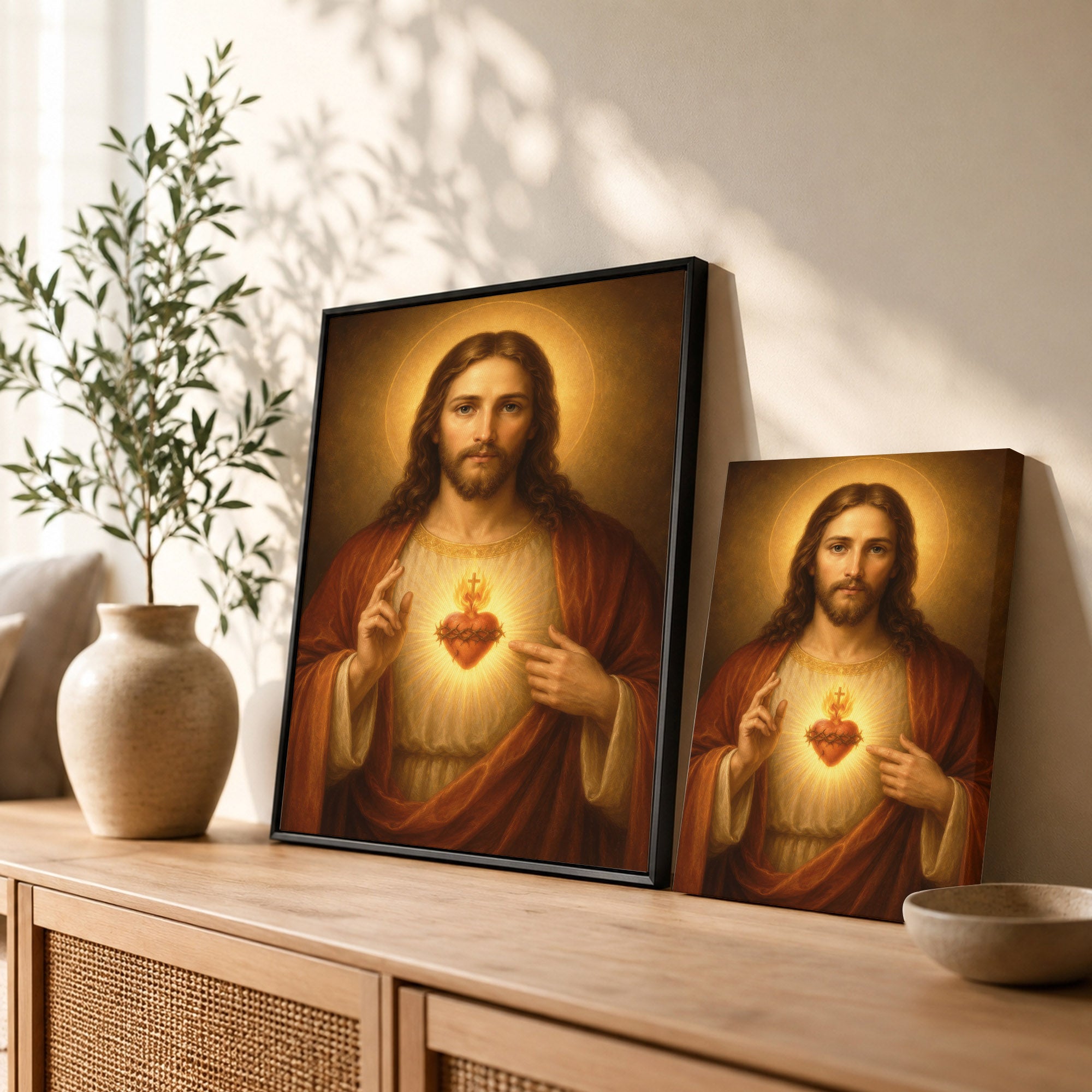 Sacred Heart of Jesus Catholic Wall Art Poster/Canvas
