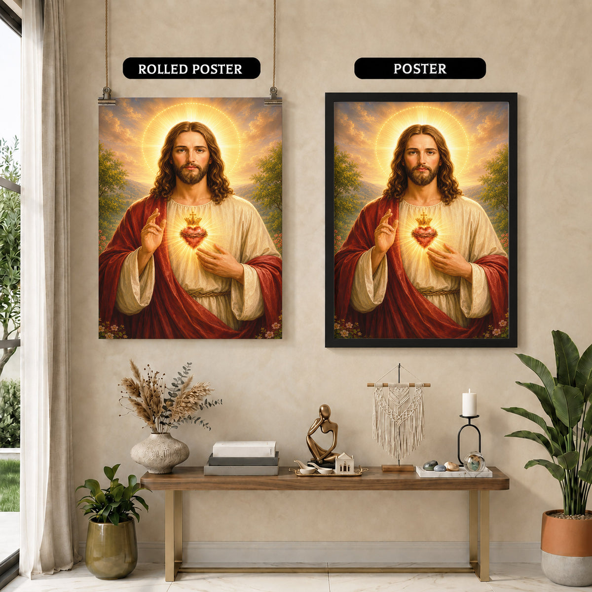 Radiance of the Sacred Heart Wall Art Poster/Canvas