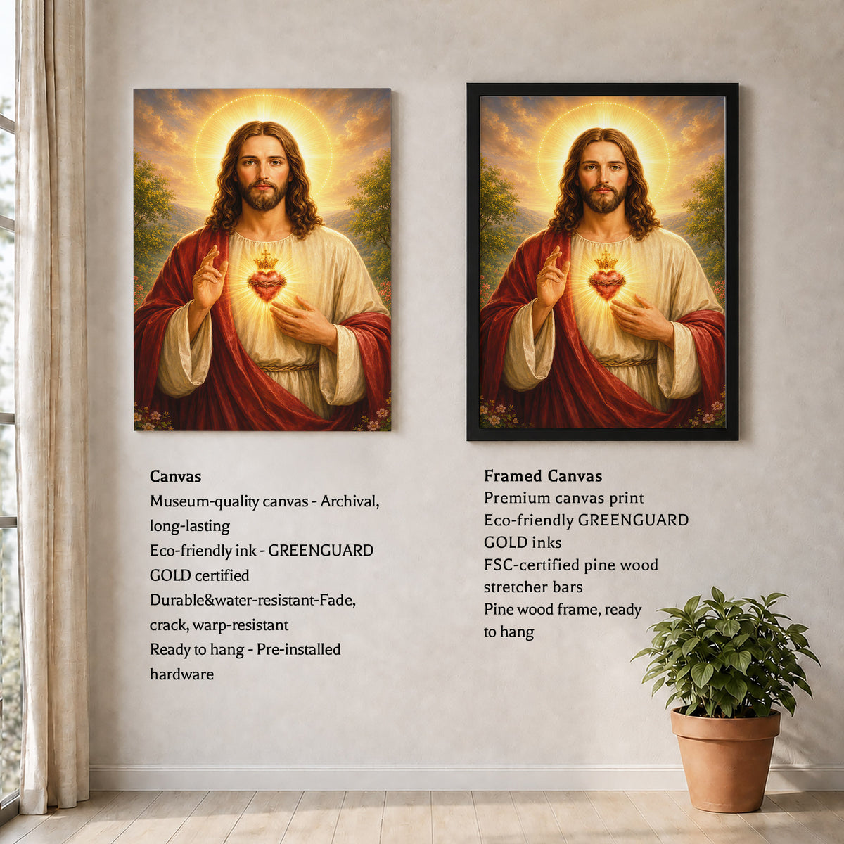 Radiance of the Sacred Heart Wall Art Poster/Canvas