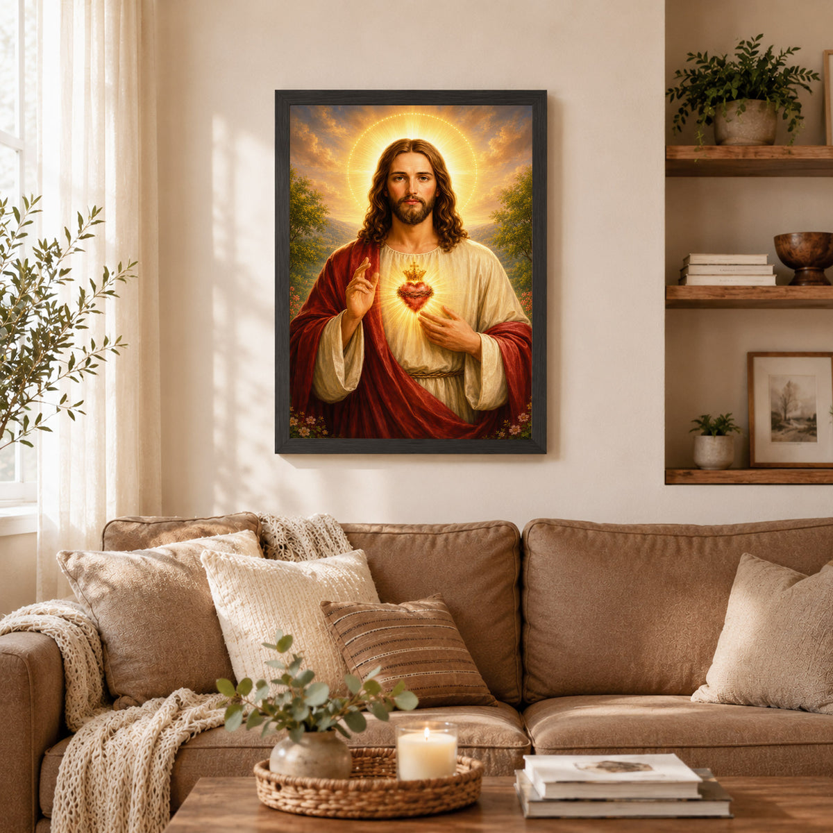 Radiance of the Sacred Heart Wall Art Poster/Canvas