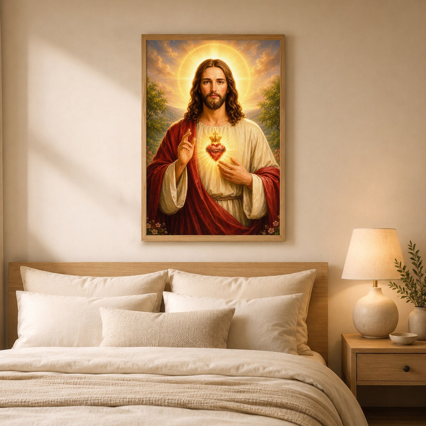 Radiance of the Sacred Heart Wall Art Poster/Canvas