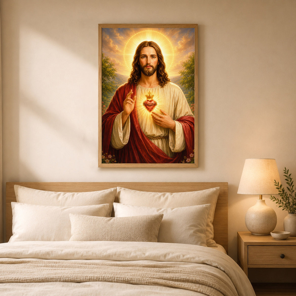 Radiance of the Sacred Heart Wall Art Poster/Canvas
