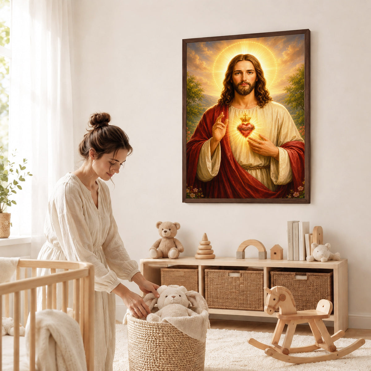 Radiance of the Sacred Heart Wall Art Poster/Canvas