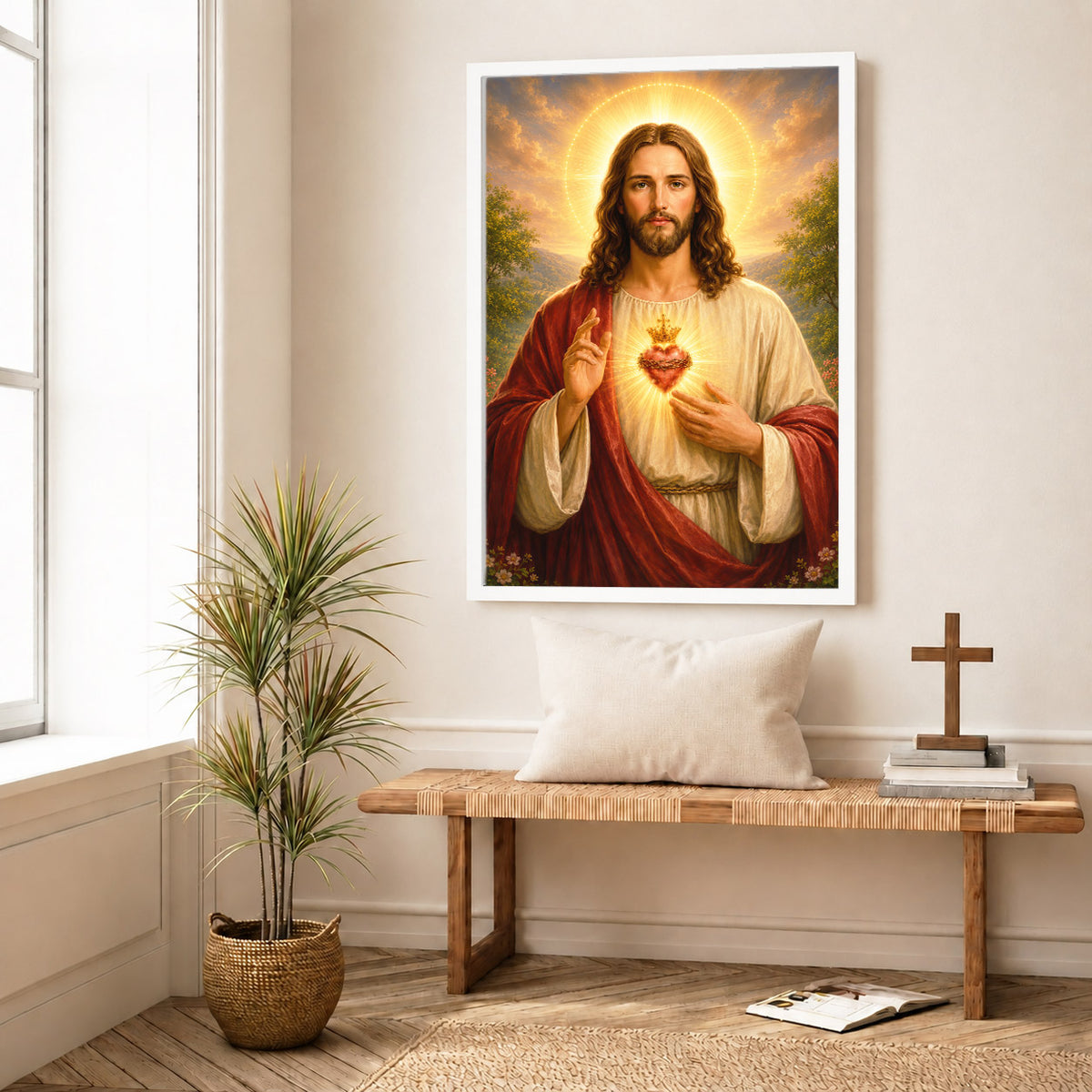 Radiance of the Sacred Heart Wall Art Poster/Canvas