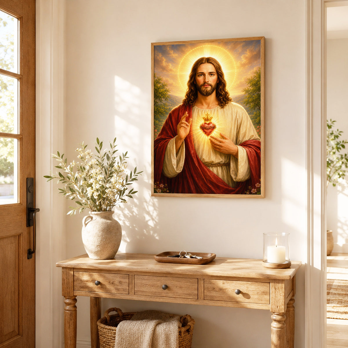 Radiance of the Sacred Heart Wall Art Poster/Canvas