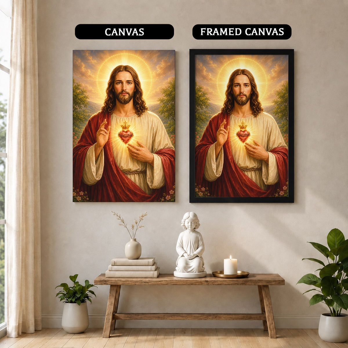 Radiance of the Sacred Heart Wall Art Poster/Canvas