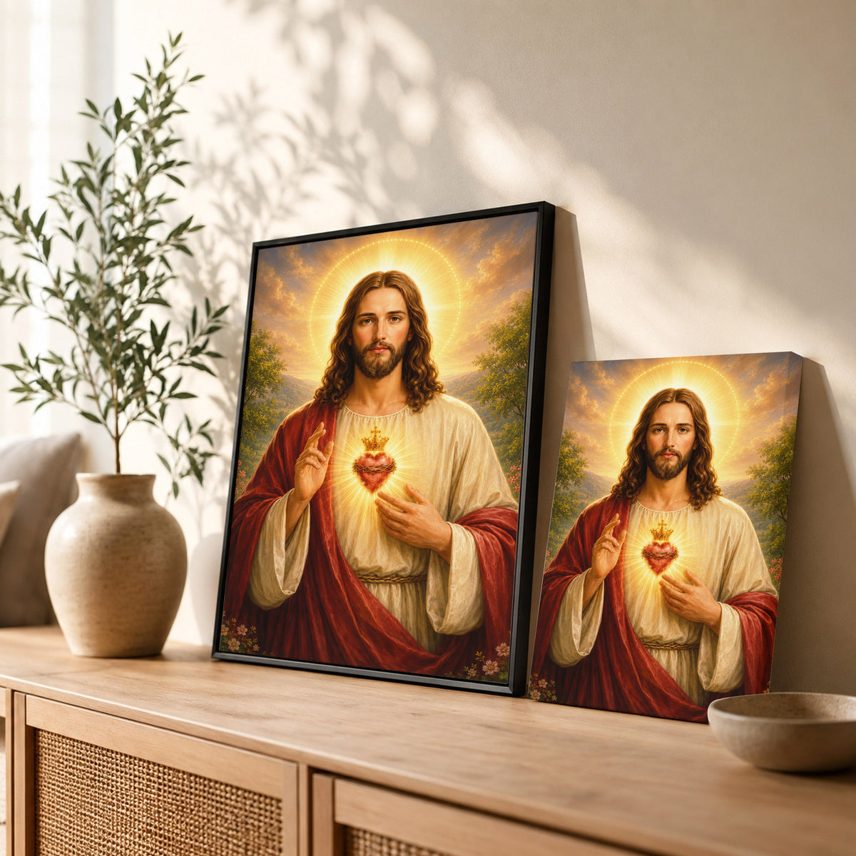 Radiance of the Sacred Heart Wall Art Poster/Canvas