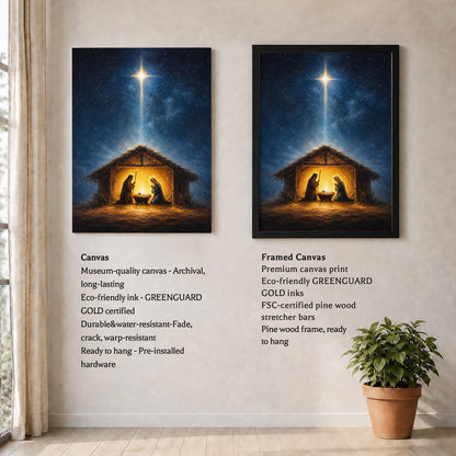 Nativity Scene Wall Art Poster/Canvas