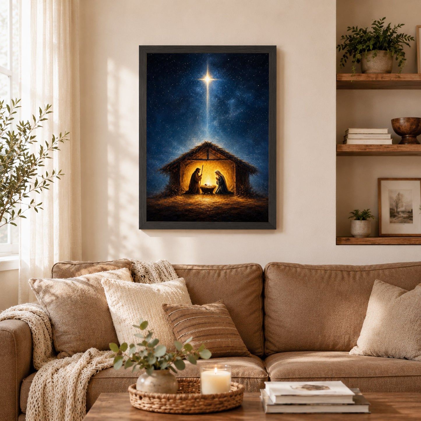 Nativity Scene Wall Art Poster/Canvas