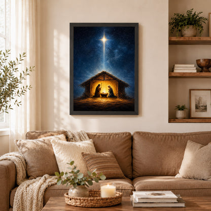 Nativity Scene Wall Art Poster/Canvas
