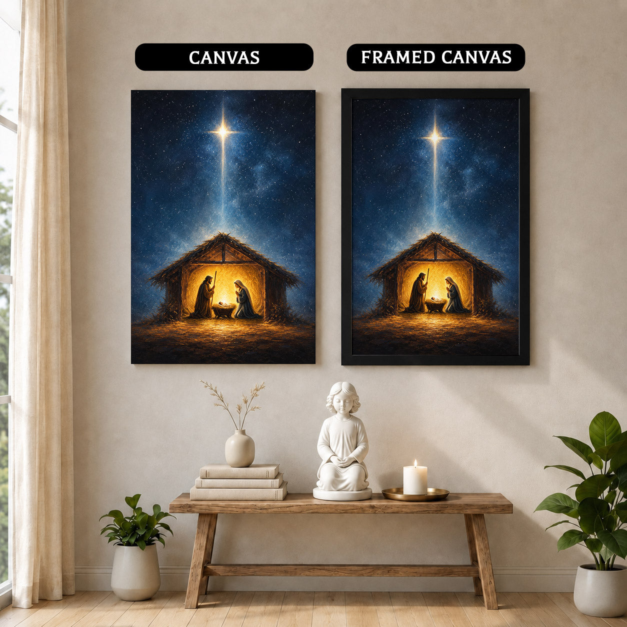 Nativity Scene Wall Art Poster/Canvas