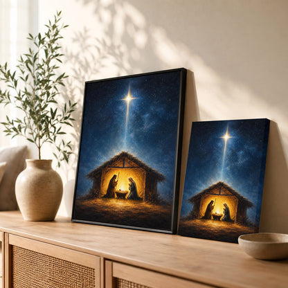 Nativity Scene Wall Art Poster/Canvas